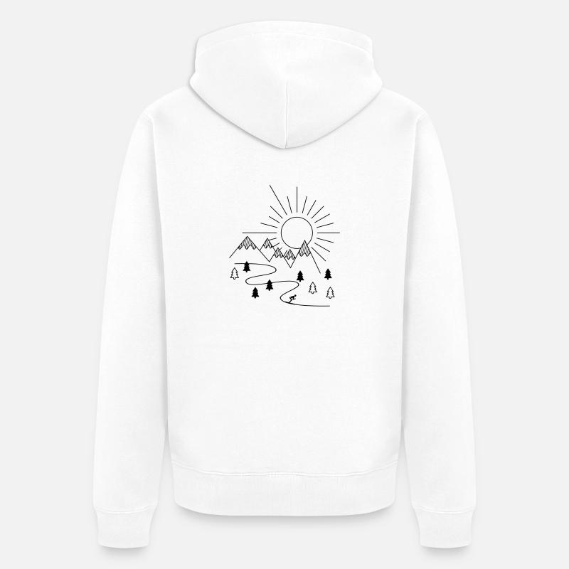 Ski - Veste à capuche bio Premium Unisexe - blanc