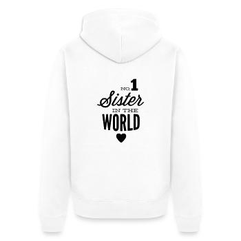 no1 sister of the world - Veste à capuche bio Premium Unisexe - blanc - Dos - Thijin (182cm)