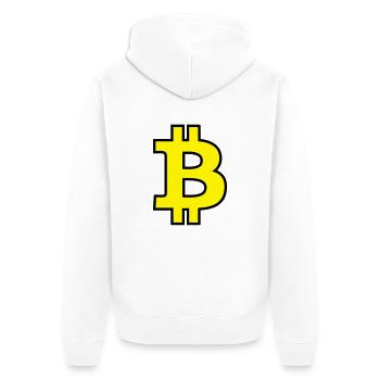 Bitcoin Satoshi Nakamoto - Unisex Premium Bio Zip Hoodie - Weiß - Hinten - Thijin (182cm)