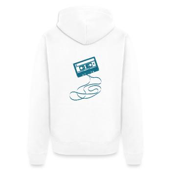 Cassette audio - Veste à capuche bio Premium Unisexe - blanc - Dos - Thijin (182cm)