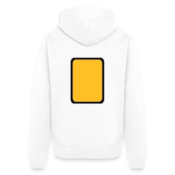 Carton jaune Arbitre - Veste à capuche bio Premium Unisexe - blanc - Dos - Thijin (182cm)