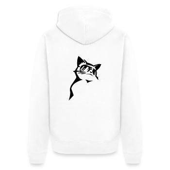 fashion cat by CustomStyle - Unisex Premium Organic Zip Hoodie - white - Back - Thijin (182cm)