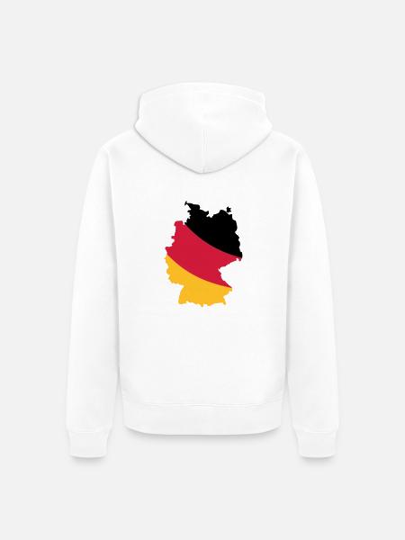 Germany - Unisex Premium Organic Zip Hoodie - white