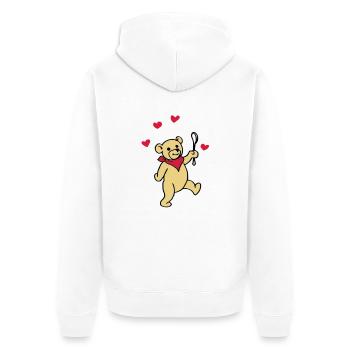 Bébé nounours - Veste à capuche bio Premium Unisexe - blanc - Dos - Thijin (182cm)