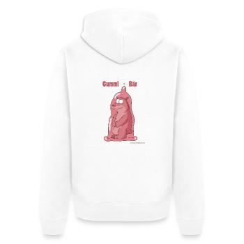 Gummibär - Unisex Premium Bio Zip Hoodie - Weiß - Hinten - Thijin (182cm)
