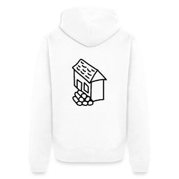 Wood Before The Cottage - Unisex Premium Bio Zip Hoodie - Weiß - Hinten - Thijin (182cm)