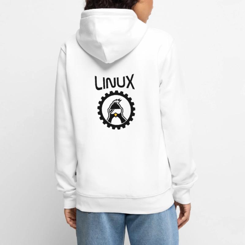 roue linux Veste à capuche bio Premium Unisexe