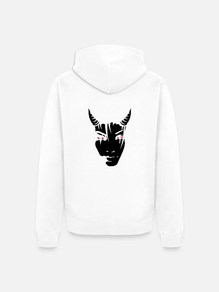 Devil girl - Unisex Premium Bio Zip Hoodie - Weiß
