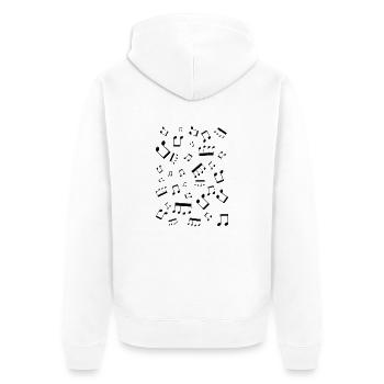 Note de Musique - Veste à capuche bio Premium Unisexe - blanc - Dos - Thijin (182cm)