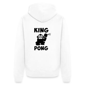 ping pong, tennis de table humour drôle - Veste à capuche bio Premium Unisexe - blanc - Dos - Thijin (182cm)