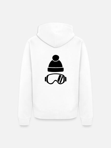 Lunettes de ski - Veste à capuche bio Premium Unisexe - blanc