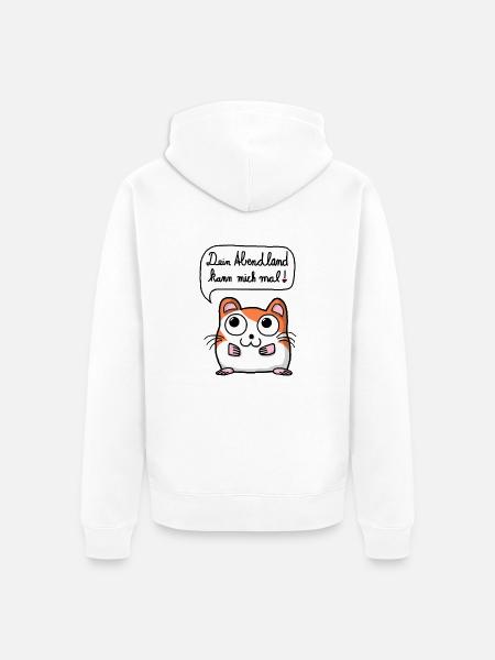 Dein Abendland - Unisex Premium Bio Zip Hoodie - Weiß