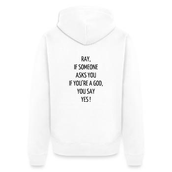Cinema / Film / Zitat / TV-Serie - Unisex Premium Bio Zip Hoodie - Weiß - Hinten - Thijin (182cm)