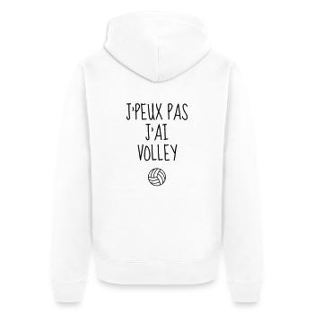 Volleyball - Volley Ball - Volley-Ball - Sport - Veste à capuche bio Premium Unisexe - blanc - Dos - Thijin (182cm)