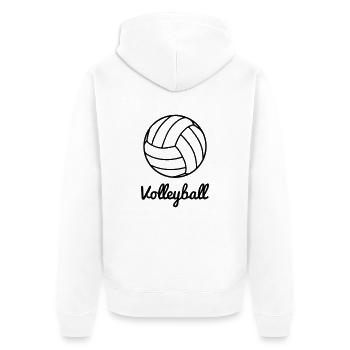 Volleyball Volley ball - Unisex Premium Organic Zip Hoodie - white - Back - Thijin (182cm)