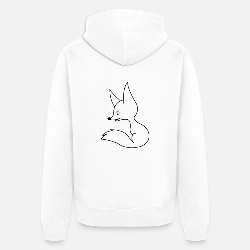 fox_01 - Veste à capuche bio Premium Unisexe - blanc