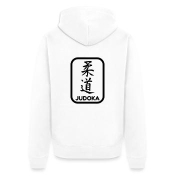 Judo / Judoka / Dojo / Martial Art - Unisex Premium Bio Zip Hoodie - Weiß - Hinten - Thijin (182cm)