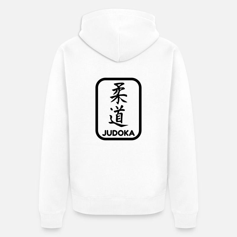 Judo / Judoka / Dojo / Martial Art - Veste à capuche bio Premium Unisexe - blanc