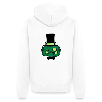 Monsieur le visage m messieurs cylindre chapeau st - Veste à capuche bio Premium Unisexe - blanc - Dos - Thijin (182cm)