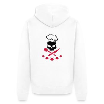 Cooking Skull - Veste à capuche bio Premium Unisexe - blanc - Dos - Thijin (182cm)