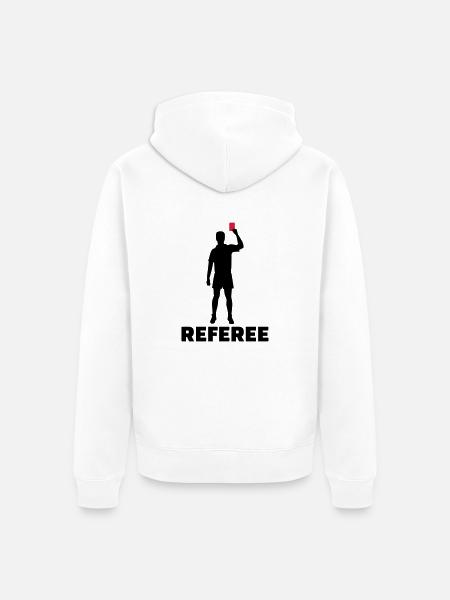 Referee - Unisex Premium Organic Zip Hoodie - white