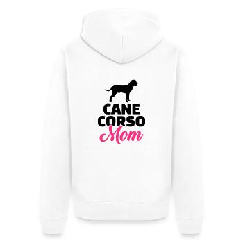 Cane Corso - Unisex Premium Organic Zip Hoodie - white - Back - Thijin (182cm)