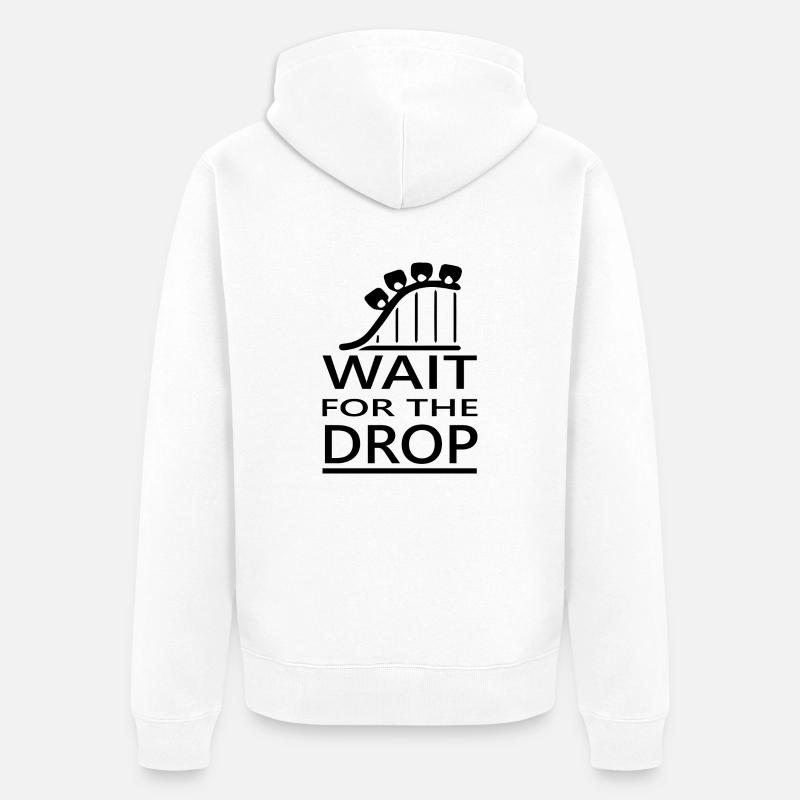 Rollercoaster Parc d’attractions - Veste à capuche bio Premium Unisexe - blanc