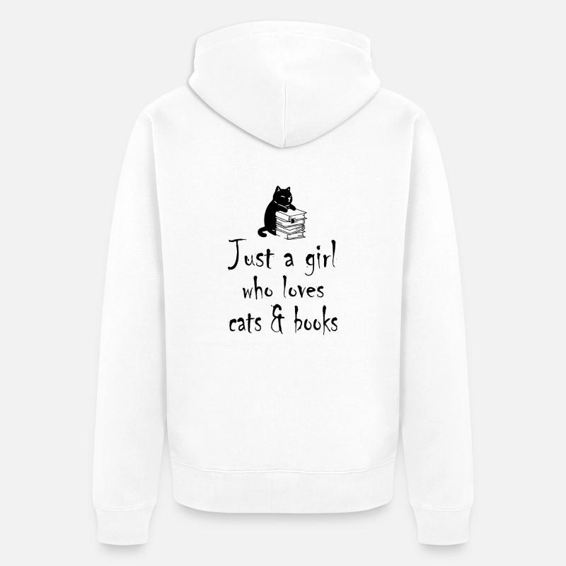Chat Katze - Veste à capuche bio Premium Unisexe - blanc