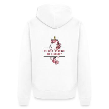 tu veux toucher ma licorne - Veste à capuche bio Premium Unisexe - blanc - Dos - Thijin (182cm)