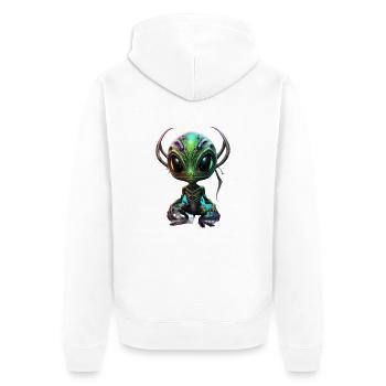 Galaxy Animal - Veste à capuche bio Premium Unisexe - blanc - Dos - Thijin (182cm)