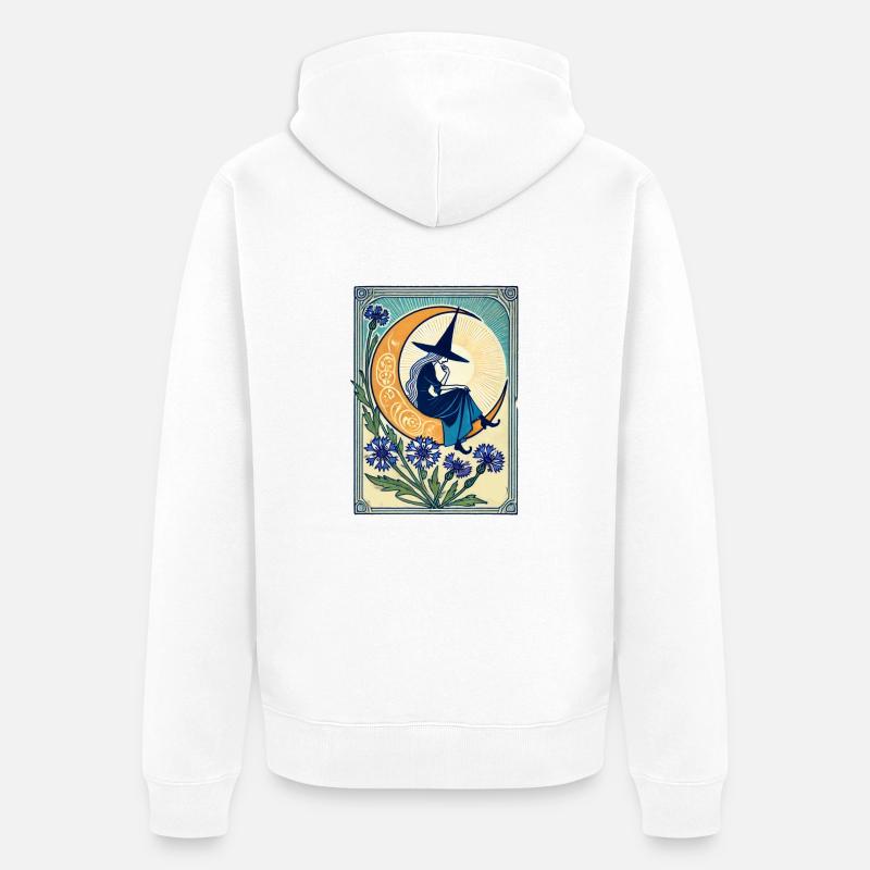 Sorcière bleue - Veste à capuche bio Premium Unisexe - blanc