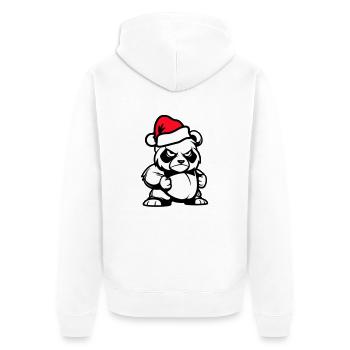 Panda Bear Christmas Comic - Unisex Premium Organic Zip Hoodie - white - Back - Thijin (182cm)
