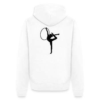 Rhythmische Gymnastik - Unisex Premium Bio Zip Hoodie - Weiß - Hinten - Thijin (182cm)