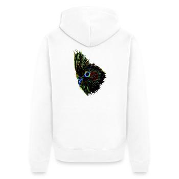 Men's Premium Longsleeve Shirt - Unisex Premium Organic Zip Hoodie - white - Back - Thijin (182cm)