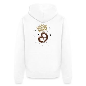 Krone Brezel Prinz Prinzessin - Unisex Premium Bio Zip Hoodie - Weiß - Hinten - Thijin (182cm)