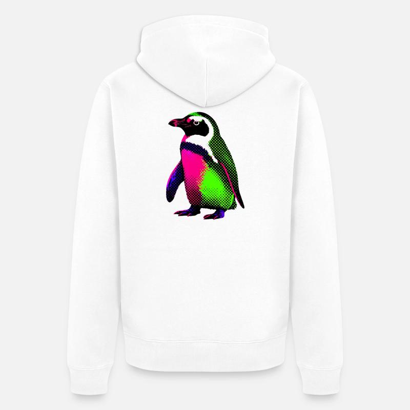 Pingouin - Veste à capuche bio Premium Unisexe - blanc