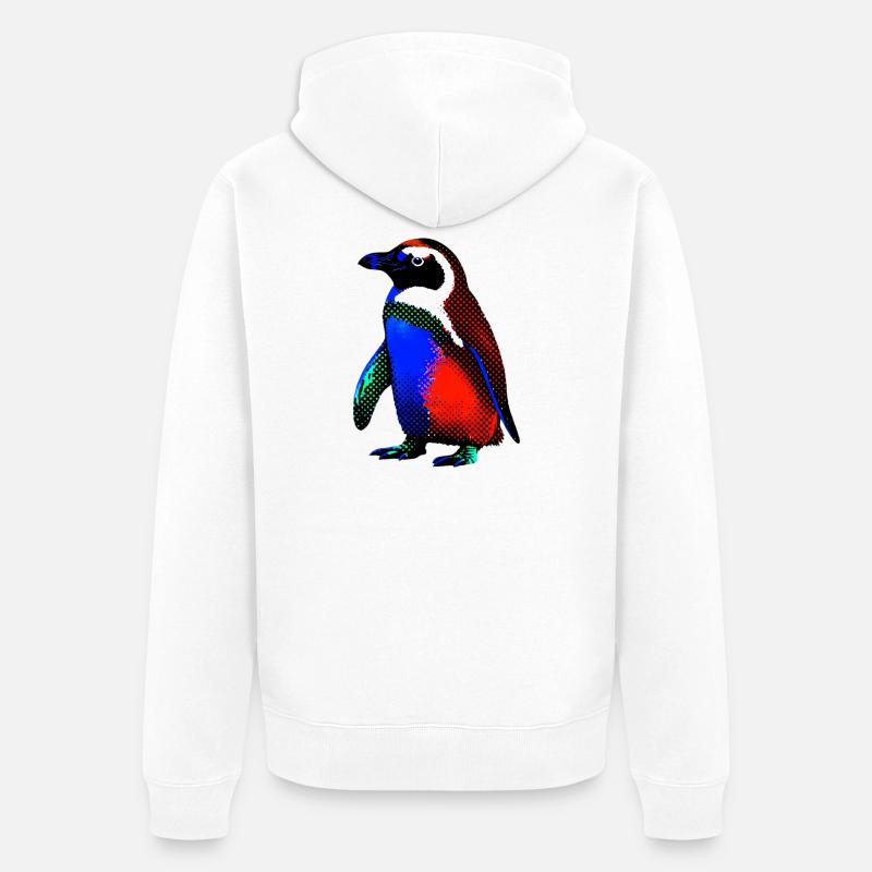 Pingouin - Veste à capuche bio Premium Unisexe - blanc