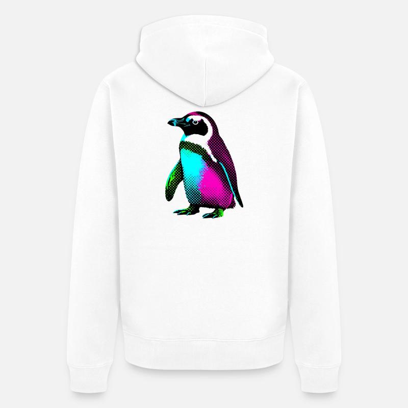 Pingouin - Veste à capuche bio Premium Unisexe - blanc