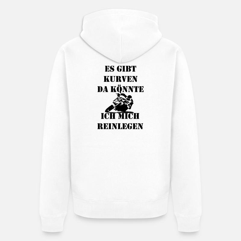 Mettre en place des courbes - Veste à capuche bio Premium Unisexe - blanc