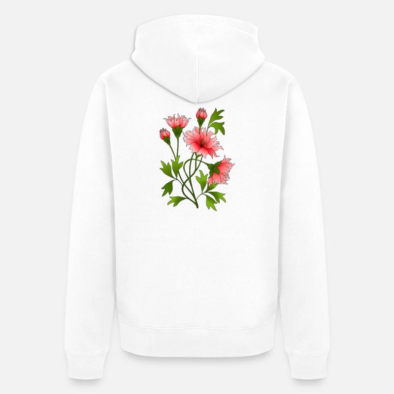 Fleur - Veste à capuche bio Premium Unisexe - blanc