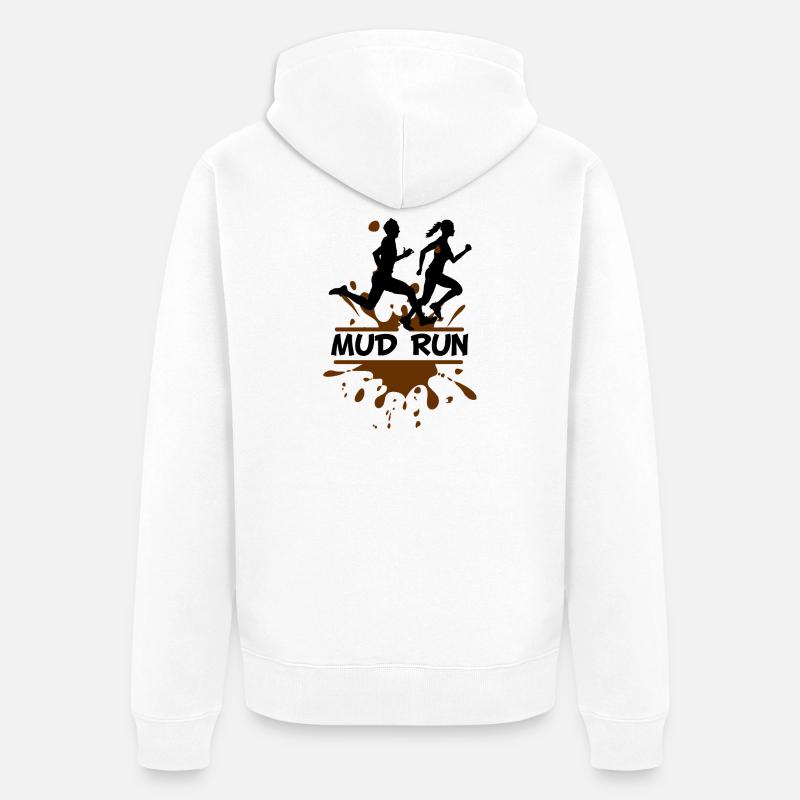 Mud Run Duo – Modder Runners - Veste à capuche bio Premium Unisexe - blanc