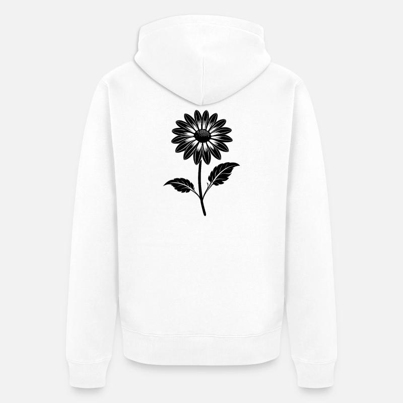 Fleur de camomille - Veste à capuche bio Premium Unisexe - blanc