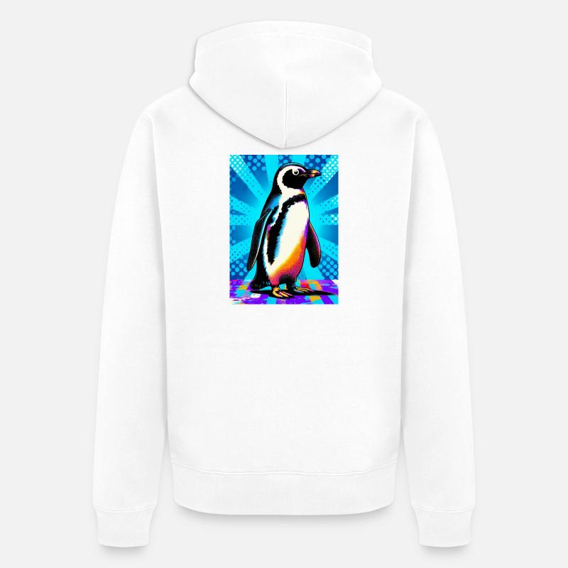 pingouin - Veste à capuche bio Premium Unisexe - blanc