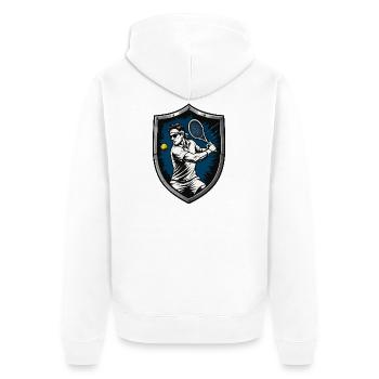 Blason de tennis - Veste à capuche bio Premium Unisexe - blanc - Dos - Thijin (182cm)
