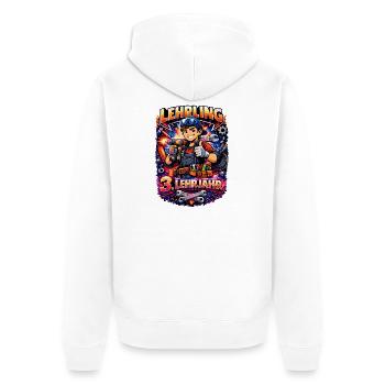 3. Lehrjahr - Ich kann es. - Unisex Premium Bio Zip Hoodie - Weiß - Hinten - Thijin (182cm)