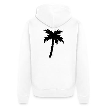palme - Unisex Premium Bio Zip Hoodie - Weiß - Hinten - Thijin (182cm)
