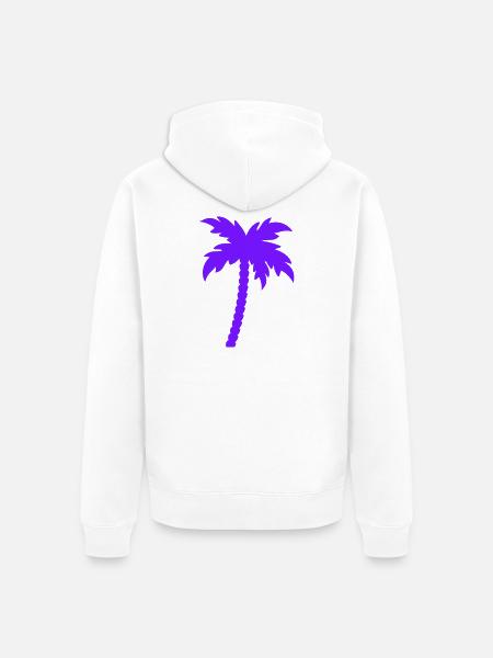 palme- - Unisex Premium Bio Zip Hoodie - Weiß