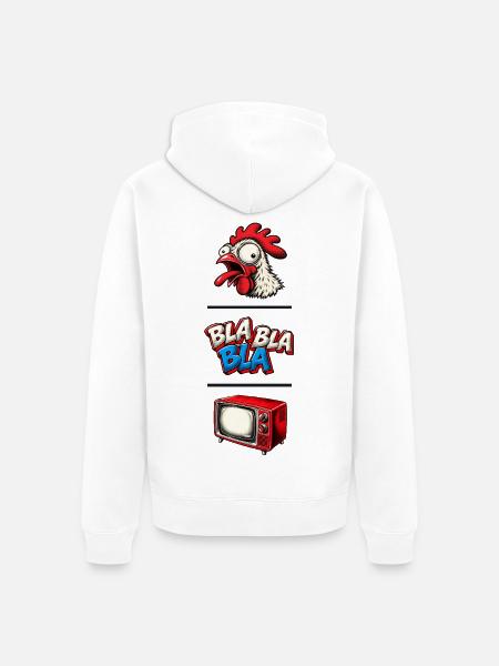 Bla Bla Bla - Unisex Premium Bio Zip Hoodie - Weiß
