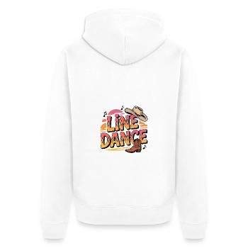 La danse en ligne : mon hobby, ma passion - Veste à capuche bio Premium Unisexe - blanc - Dos - Thijin (182cm)