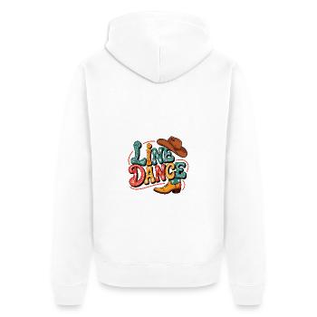 La danse en ligne : mon hobby, ma passion - Veste à capuche bio Premium Unisexe - blanc - Dos - Thijin (182cm)